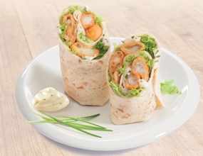 Wraps gefüllt mit Calamar Romana