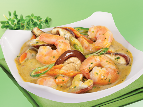 king prawns thai mit shitake pilzen