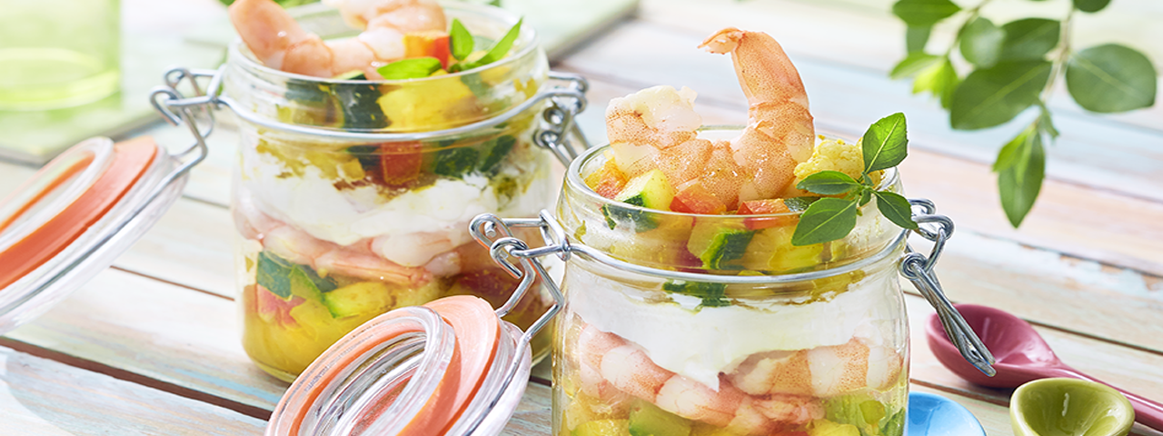 Fruchtiger Garnelen Salat