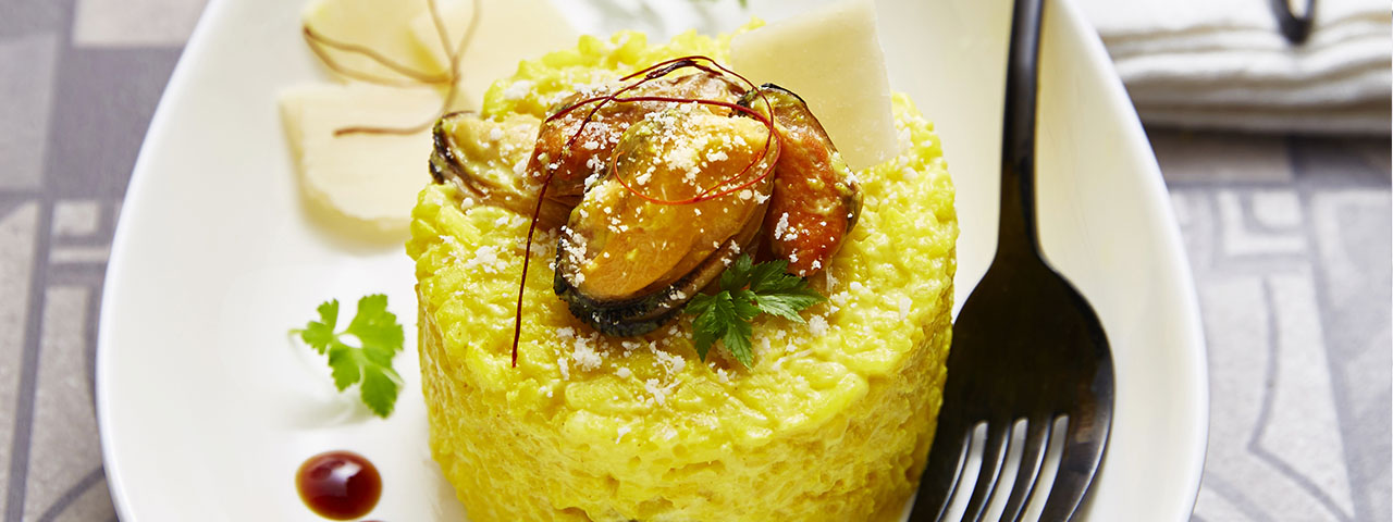 Risotto mit Miesmuscheln