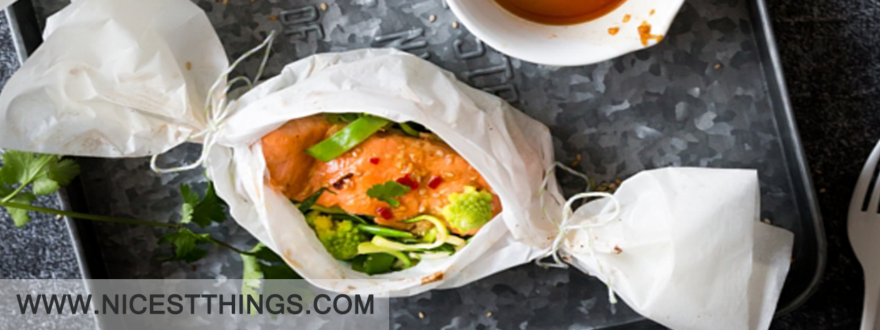 Lachs-Päckchen aus dem Backofen
