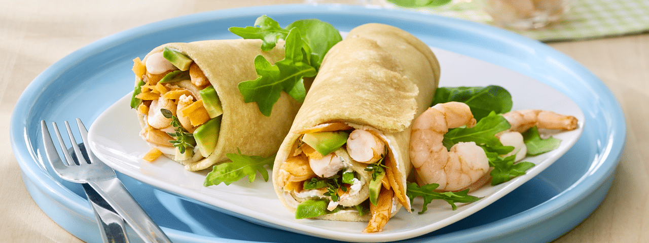 Garnelen-Avocado Crêpes