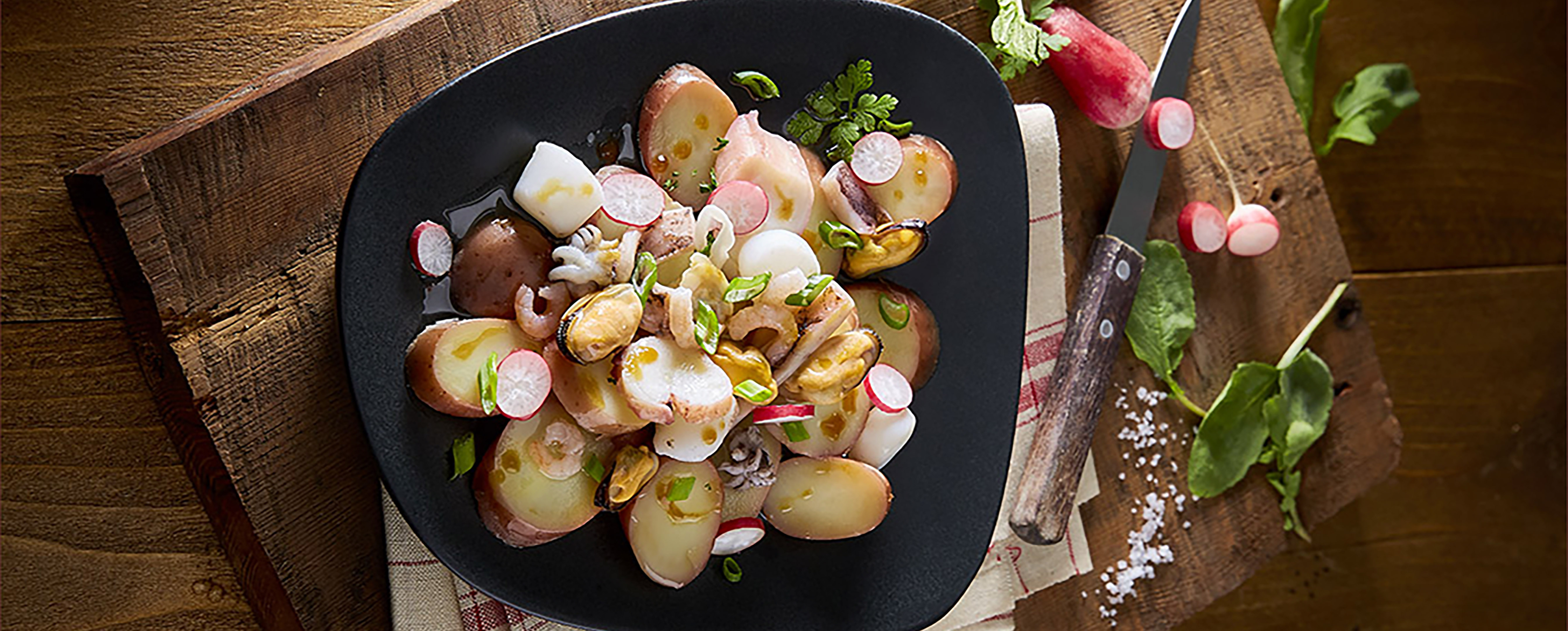 Warmer Kartoffel-Frutti-di-Mare-Salat