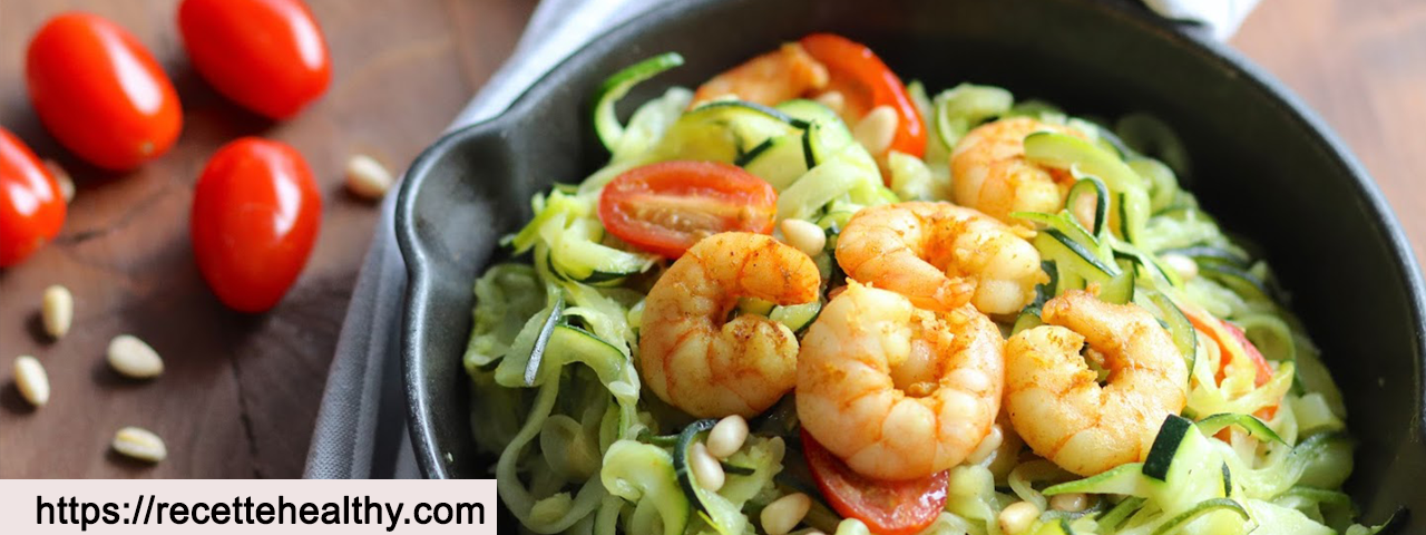Zucchini-Shrimps-Spaghetti