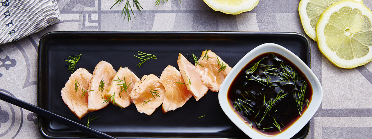 Tataki-Lachsfilets