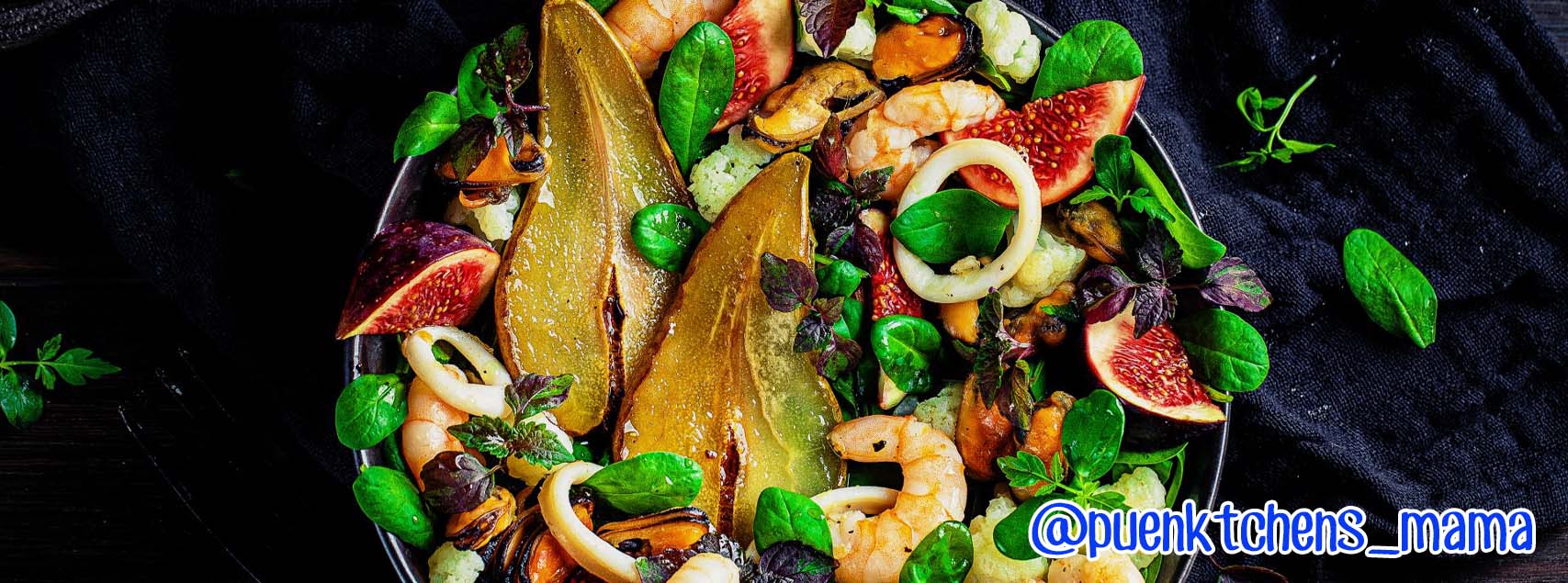 Herbstlicher Frutti di Mare Salat